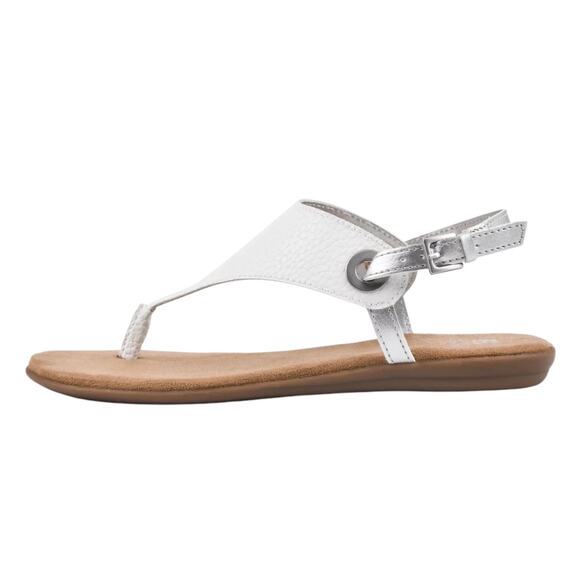 White Mountain Women's London Slingback Thong Flat Sandals White Size 6 - Picture 2 of 5
